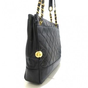 Chanel Shoulder Shoulder Black Matelasse Bag Chain Lambskin